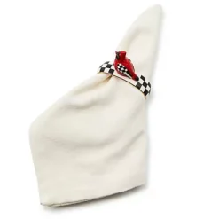 MacKenzie-Childs Cardinal Toile Napkin Rings, Set of 4< Holiday|Kitchen & Dining Sets