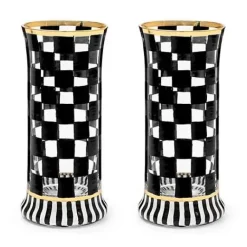 MacKenzie-Childs Carnival Black Highball Glass, Set of 2< Fall Entertaining|Drinkware