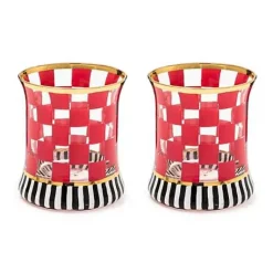 MacKenzie-Childs Carnival Fuchsia Tumbler Glass, Set of 2< Spring|Drinkware