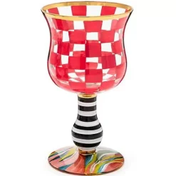 MacKenzie-Childs Carnival Fuchsia Wine Glass< Spring|Drinkware