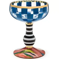 MacKenzie-Childs Carnival Royal Coupe Glass< Drinkware|Bar Entertaining