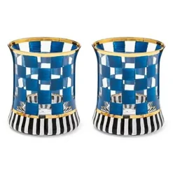 MacKenzie-Childs Carnival Royal Tumbler Glass, Set of 2< Drinkware|Bar Entertaining