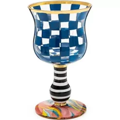 MacKenzie-Childs Carnival Royal Wine Glass< Holiday|Drinkware