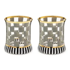 MacKenzie-Childs Carnival Sterling Tumbler Glass, Set of 2< Drinkware