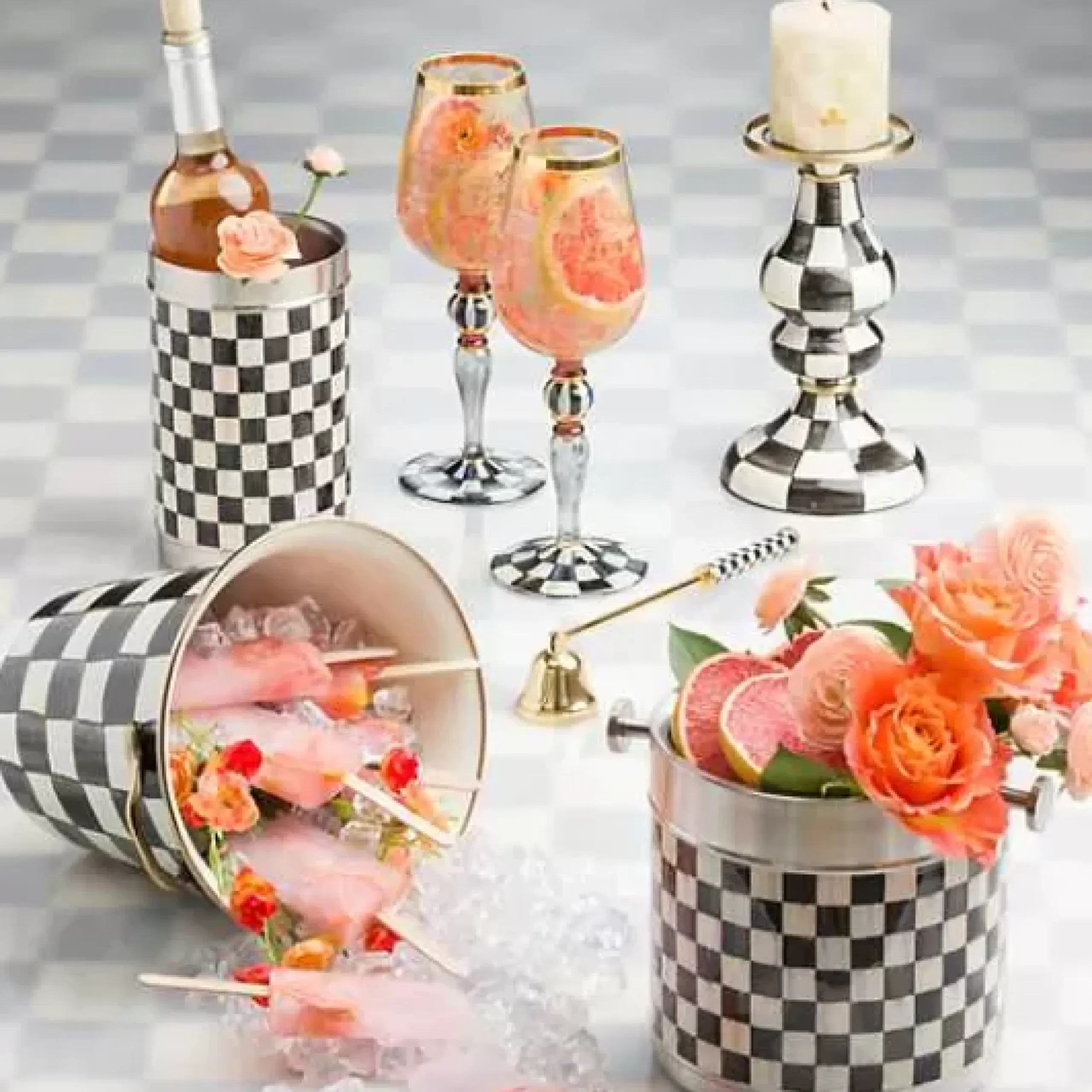MacKenzie-Childs Check Candle Snuffer< Candles & Fragrances|Table Accessories