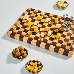 MacKenzie-Childs Check Carving Board< Fall Entertaining|Kitchen Utensils & Tools
