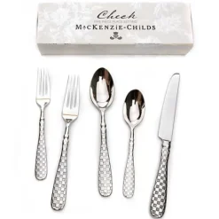 MacKenzie-Childs Check Flatware 5-Piece Place Setting< Fall Entertaining|Dinnerware & Flatware