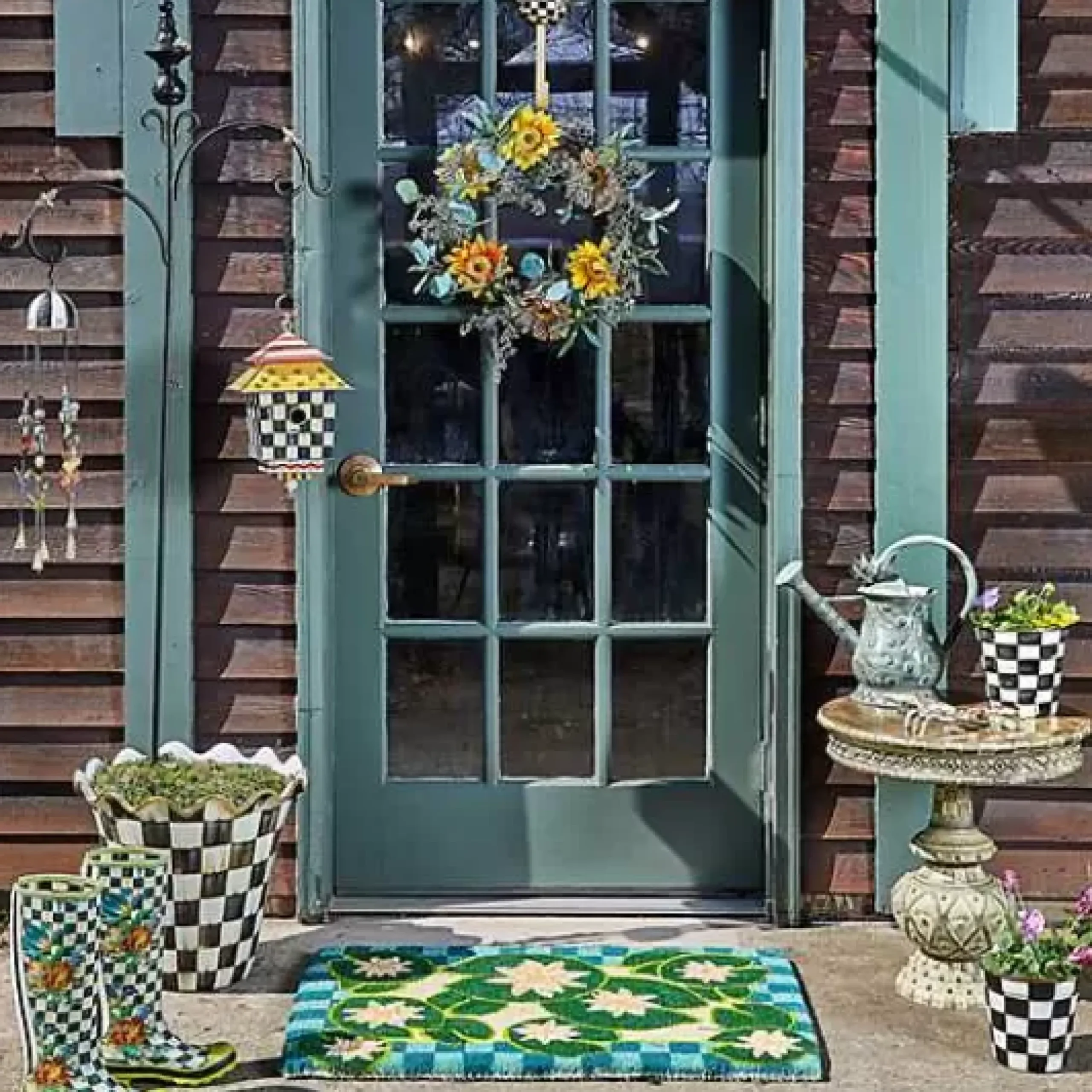 MacKenzie-Childs Check It Out Birdhouse< Spring|Outdoor
