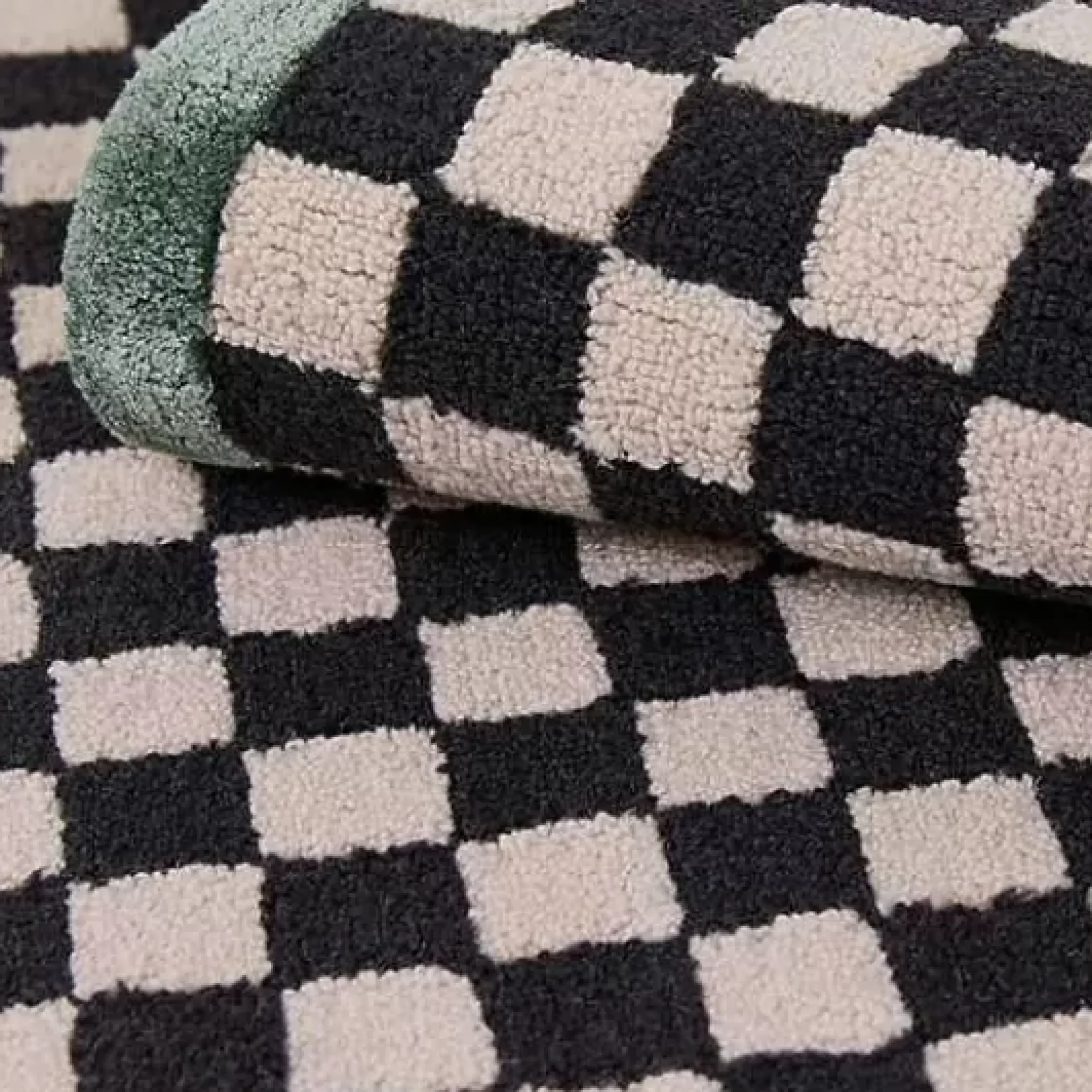 MacKenzie-Childs Check It Out Emerald 6' Round Rug< Rugs