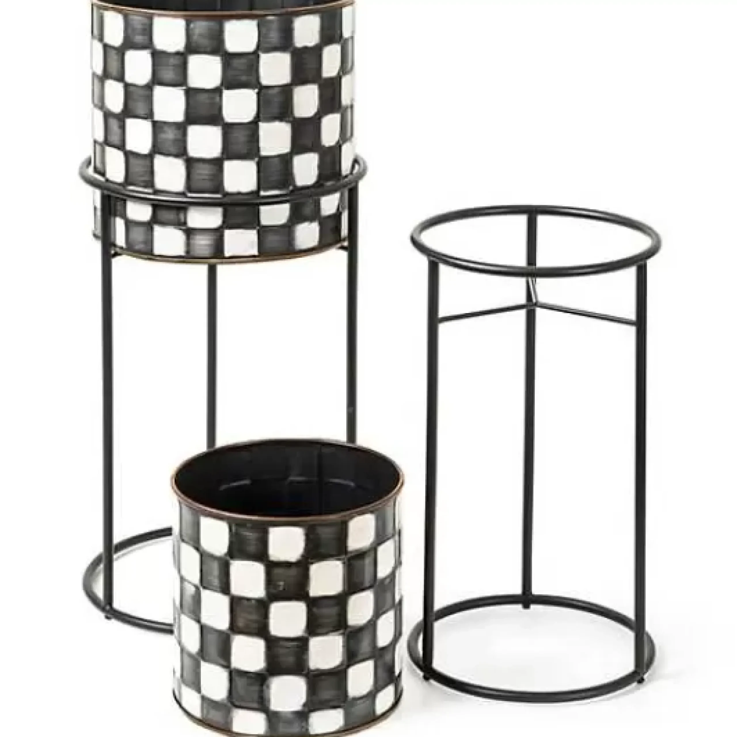 MacKenzie-Childs Check It Out Planters, Set of 2< Spring|Greenery & Florals