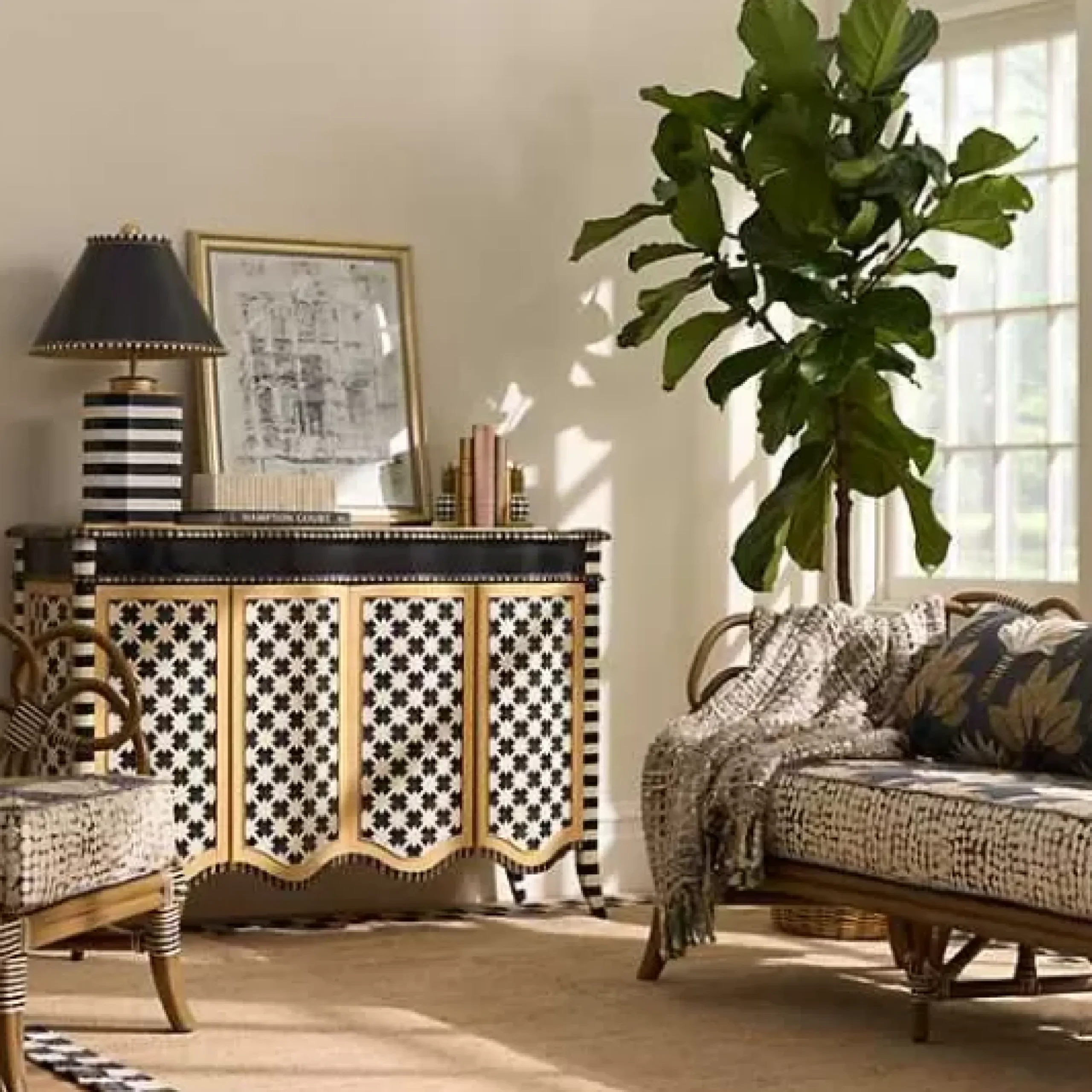 MacKenzie-Childs Check Jute 8' x 10' Rug< Rugs