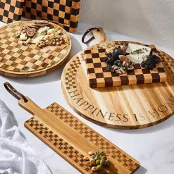 MacKenzie-Childs Check Lazy Susan< Bar Entertaining|Serveware