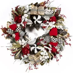 MacKenzie-Childs Checkmate Christmas Wreath< Holiday|Greenery & Florals