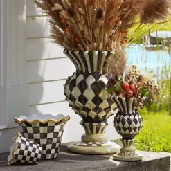 MacKenzie-Childs Cheltenham Ceramic Thistle Urn< Spring|The Fall Shop