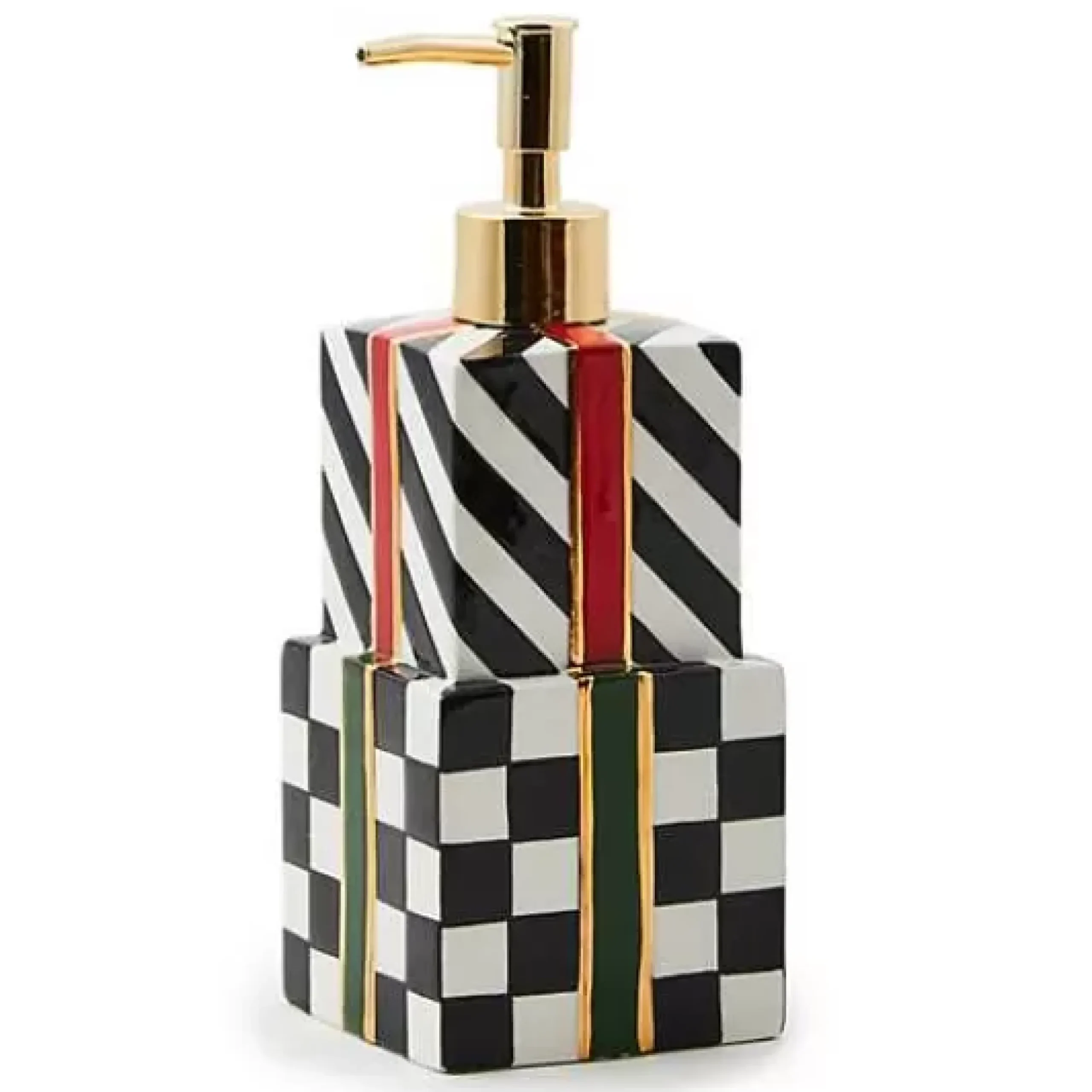 MacKenzie-Childs Christmas Gift Soap Dispenser< Bath & Bath Accessories|Room Accents