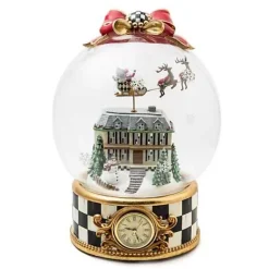 MacKenzie-Childs Christmas Magic Globe Clock< Holiday|Room Accents