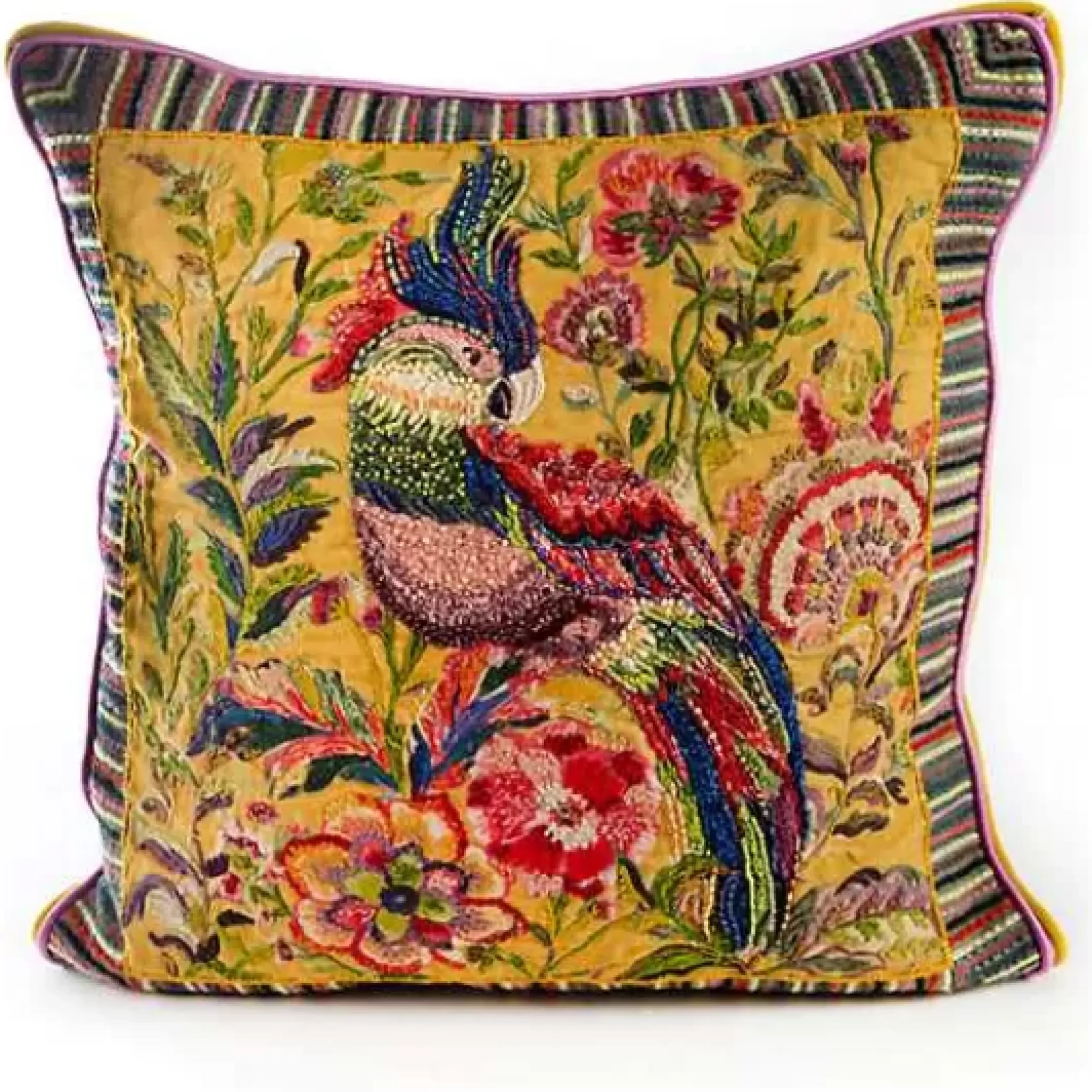 MacKenzie-Childs Cockatiel Throw Pillow< Pillows, Throws, & Cushions