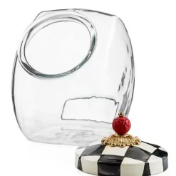 MacKenzie-Childs Cookie Jar with Courtly Check Lid< Kitchen Storage & Organization