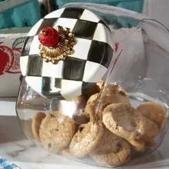 MacKenzie-Childs Cookie Jar with Courtly Check Lid< Kitchen Storage & Organization