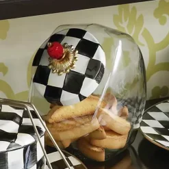 MacKenzie-Childs Cookie Jar with Courtly Check Lid< Kitchen Storage & Organization