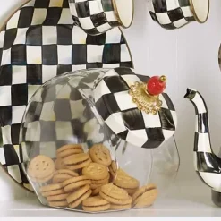 MacKenzie-Childs Cookie Jar with Courtly Check Lid< Kitchen Storage & Organization