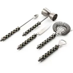 MacKenzie-Childs Courtly Check 3260 Bar Tool Set< Drinkware|Bar Entertaining