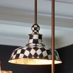 MacKenzie-Childs Courtly Check 12 Barn Pendant Lamp< Lighting