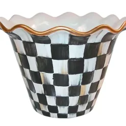 MacKenzie-Childs Courtly Check 8 Ceramic Garden Pot< Spring|The Fall Shop