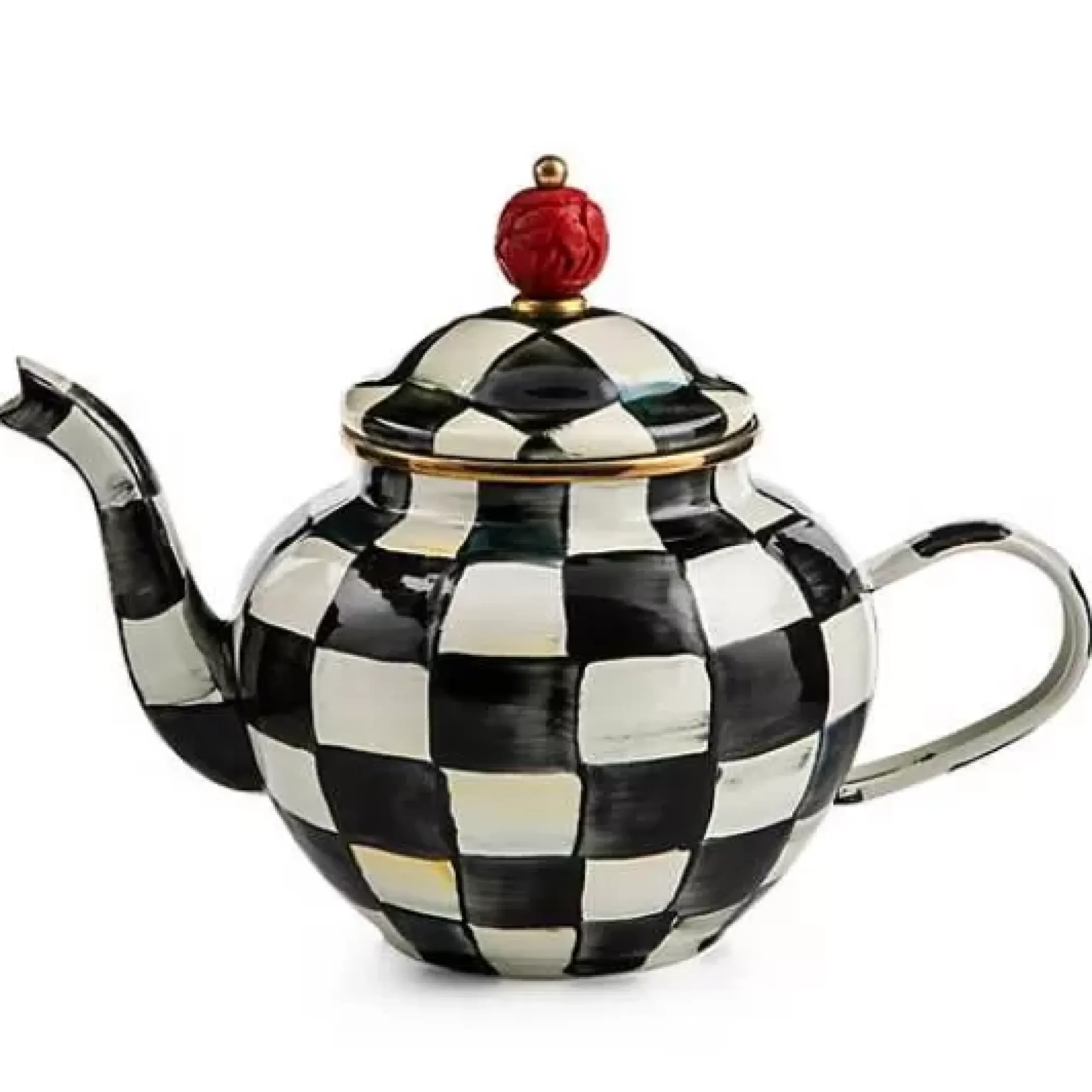 MacKenzie-Childs Courtly Check 4 Cup Teapot< The Coffee Shop|Serveware