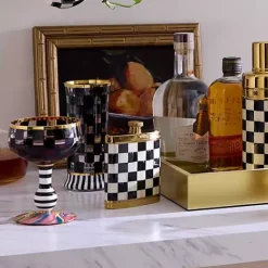 MacKenzie-Childs Courtly Check 3260 Flask< Fall Entertaining|Bar Entertaining