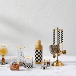 MacKenzie-Childs Courtly Check 3260 Gold Edition Bar Set< Holiday|Drinkware