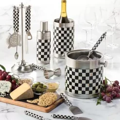 MacKenzie-Childs Courtly Check 3260 Ice Bucket< Drinkware|Bar Entertaining