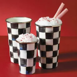 MacKenzie-Childs Courtly Check 10 Ounce Tumbler< Drinkware|Bar Entertaining