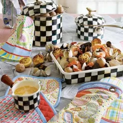 MacKenzie-Childs Courtly Check 2.5 Quart Saucepan< Fall Entertaining|Cookware & Bakeware