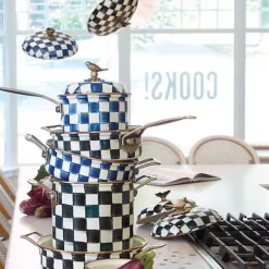 MacKenzie-Childs Courtly Check 3 Quart Saute Pan< Cookware & Bakeware