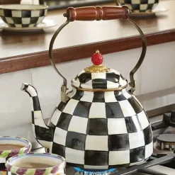 MacKenzie-Childs Courtly Check 3 Quart Tea Kettle< Tea Kettles