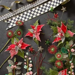 MacKenzie-Childs Courtly Check 1 Ribbon< Holiday|Finishing Touches
