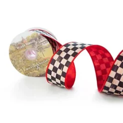 MacKenzie-Childs Courtly Check 2 Ribbon - Red< Holiday|Finishing Touches
