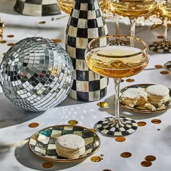 MacKenzie-Childs Courtly Check Appetizer Plates, Set of 4< Bar Entertaining|Serveware