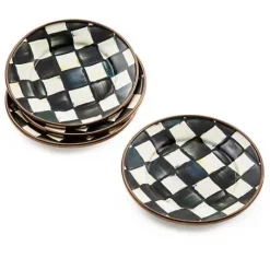 MacKenzie-Childs Courtly Check Appetizer Plates, Set of 4< Bar Entertaining|Serveware