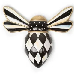 MacKenzie-Childs Courtly Check Bee Wall Decor< Spring|Room Accents
