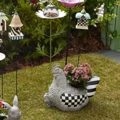 MacKenzie-Childs Courtly Check Birdhouse Stake< Spring|Outdoor