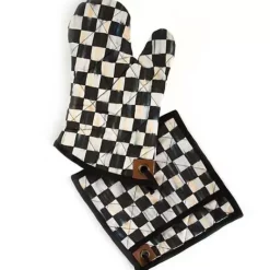 MacKenzie-Childs Courtly Check Bistro Oven Mitt< Kitchen & Table Linens