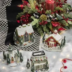 MacKenzie-Childs Courtly Check Black Table Runner< Kitchen & Table Linens