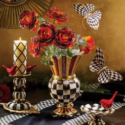 MacKenzie-Childs Courtly Check Black Table Runner< Kitchen & Table Linens