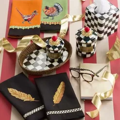 MacKenzie-Childs Courtly Check Boutique Tissue Box Cover< Bath & Bath Accessories|Room Accents