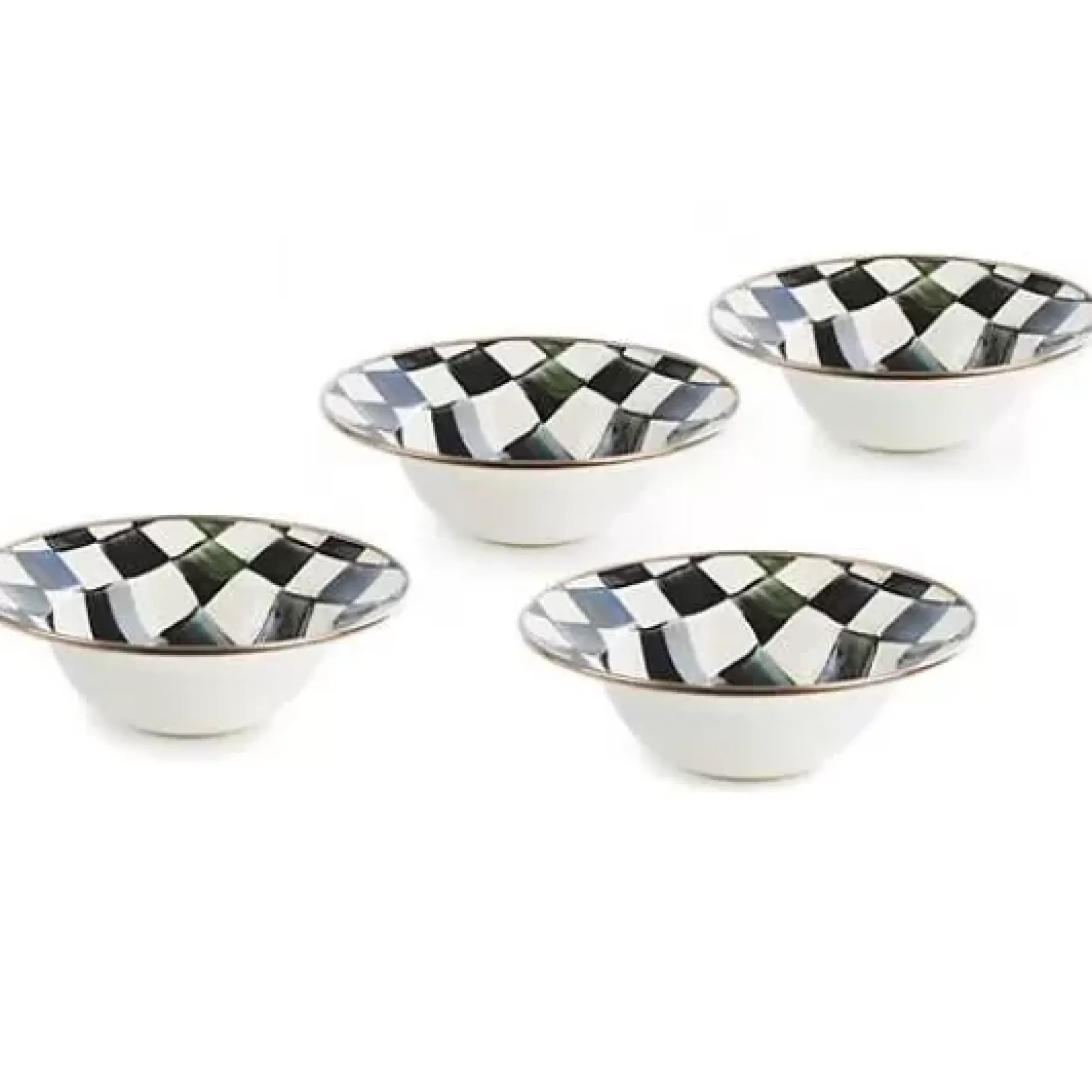MacKenzie-Childs Courtly Check Breakfast Bowls, Set of 4< Kitchen & Dining Sets|Dinnerware & Flatware