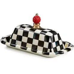 MacKenzie-Childs Courtly Check Butter Box< Serveware