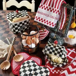 MacKenzie-Childs Courtly Check Butter Box< Serveware