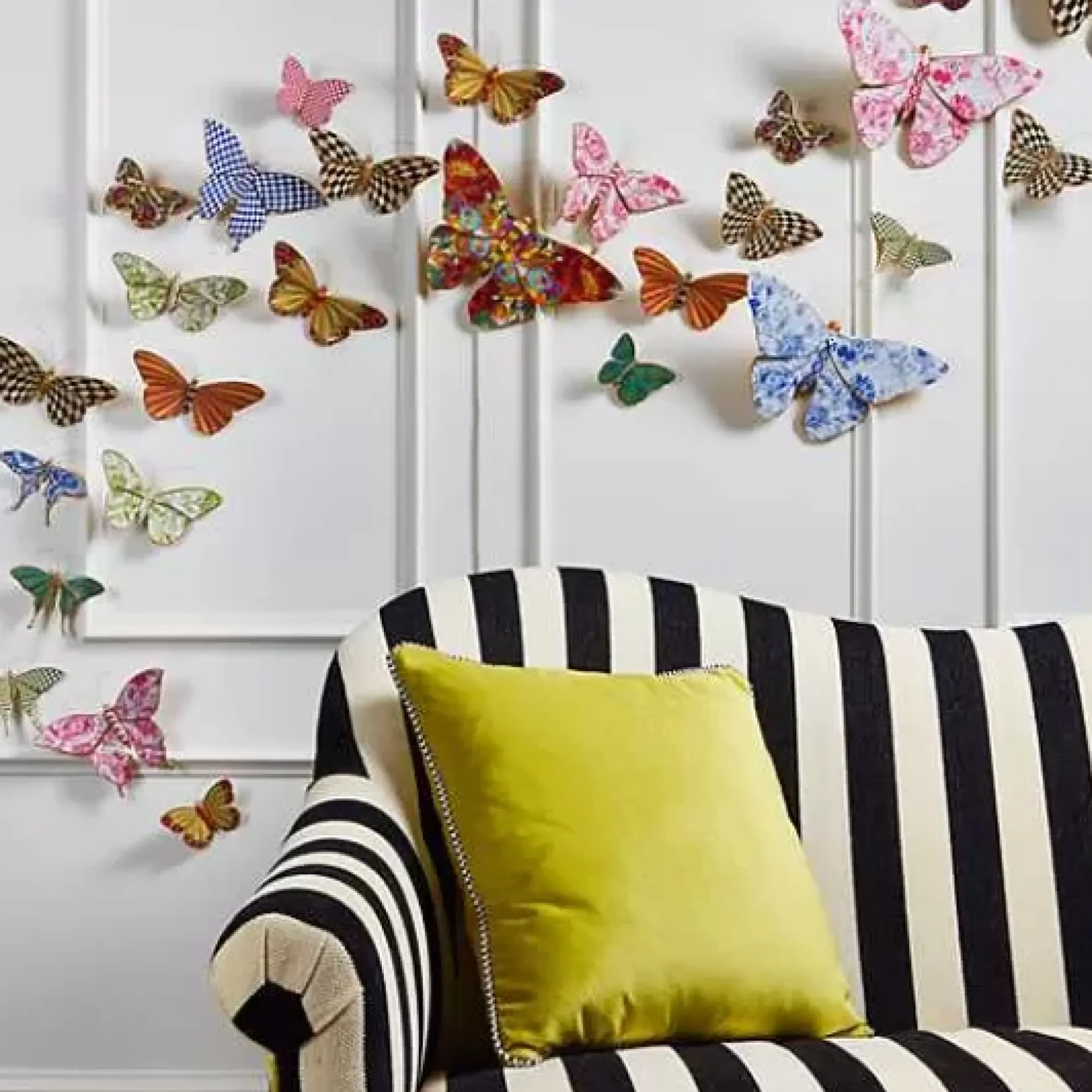 MacKenzie-Childs Courtly Check Butterfly Duo Wall Decor< Room Accents